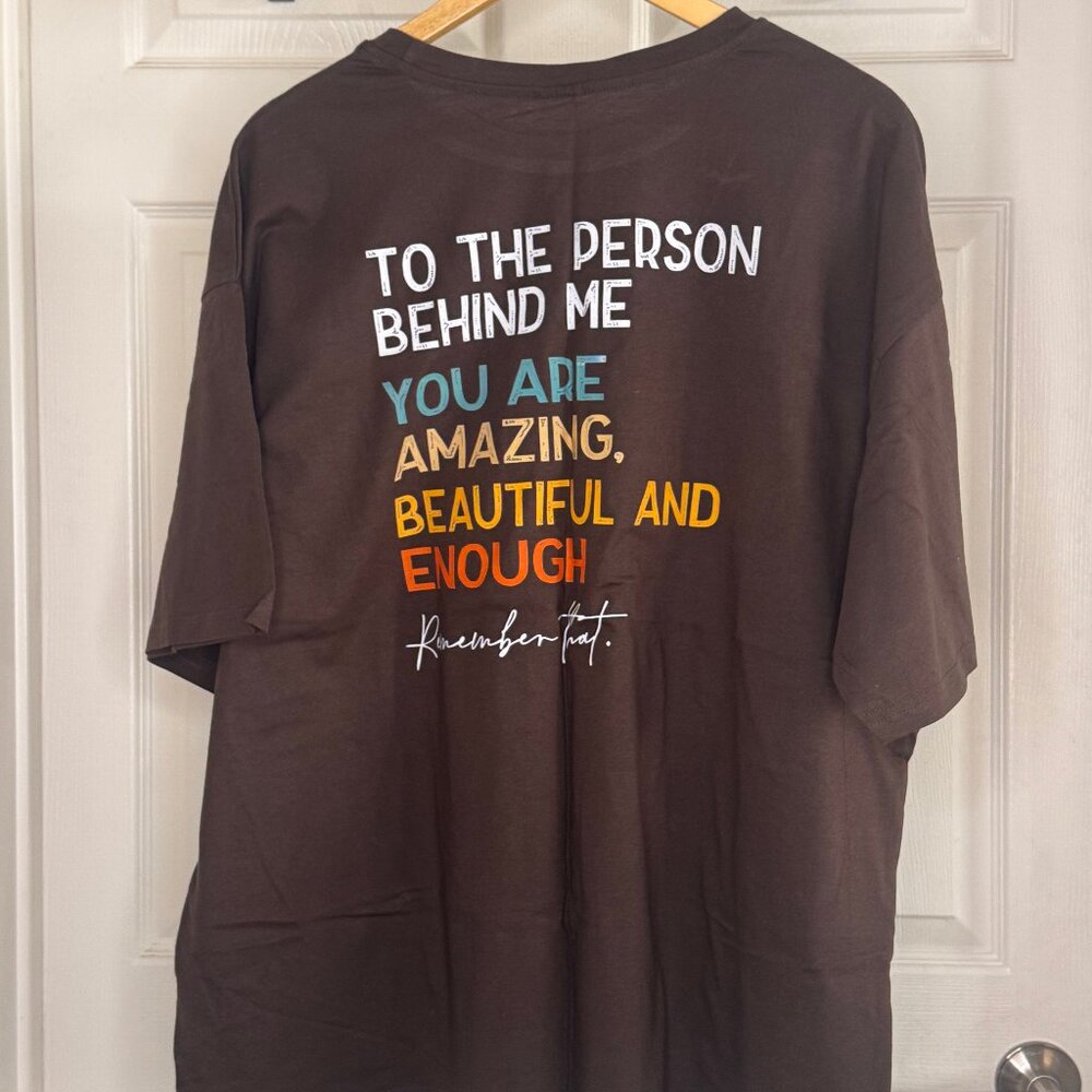 Men's Brown T-shirt w/ Inspirational Message